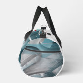 Witte Kleine Gym Bag Trend Abstracte Blauwe Oceaan Plunjezak (Rechts)