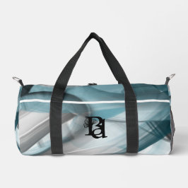 Witte Kleine Gym Bag Trend Abstracte Blauwe Oceaan Plunjezak