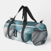 Witte Kleine Gym Bag Trend Abstracte Blauwe Oceaan Plunjezak (Rechterhoek)