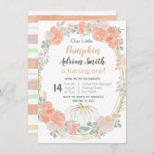 Witte Kleine Pompoen Herfst Verjaardag Herfst Kaart (Voorkant / Achterkant)