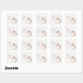 Witte Kleine Pompoen Roze Bow Baby shower Bedankt Vierkante Sticker (Vel)