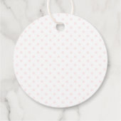 Witte Kleine Pompoen Roze Polka Dots Bedankt Bedankjes Labels (Achterkant)