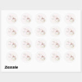 Witte Kleine Pompoen Roze Polka Dots Bedankt Ronde Sticker (Vel)