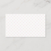 Witte Kleine Pompoen Roze Polka Dots Luier Raffle Informatiekaartje (Achterkant)