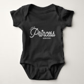Witte Kleine Prinses Moderne Typografie Custom Romper (Voorkant)