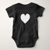 Witte Kleine Prinses Moderne Typografie Custom Romper (Achterkant)