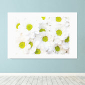 Witte Kleur Bloemen afbeelding gedrukt Premium Wra Canvas Afdruk (Insitu (Houten vloer))