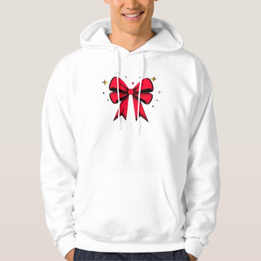 Witte kleur Kerst sweatshirt hoodie (Voorkant)