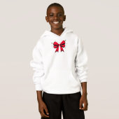 Witte kleur Kerst sweatshirt hoodie (Voorkant volledig)