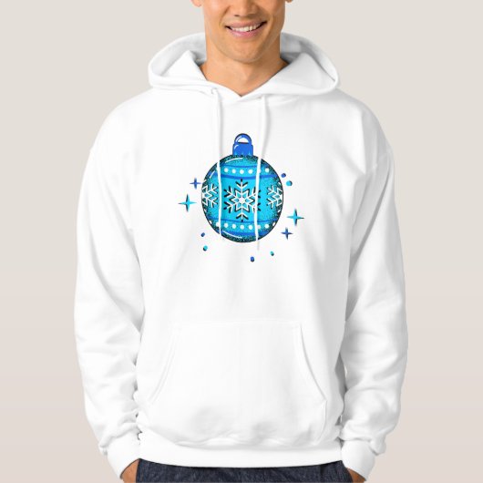 Witte kleur Kerst sweatshirt voor heren draag (Voorkant)