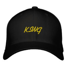 Witte Kleur Koning Text Basis Flexfit Wol Hoed