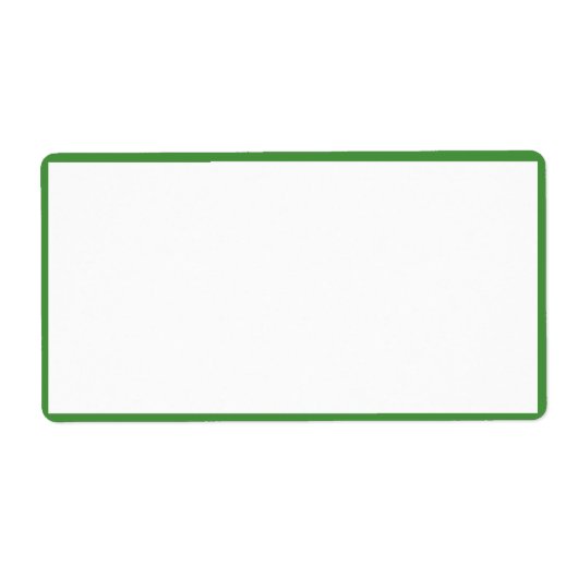 Witte kleur met dunne groene grenzen etiket (Voorkant)