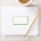 Witte kleur met dunne groene grenzen etiket (Insitu)