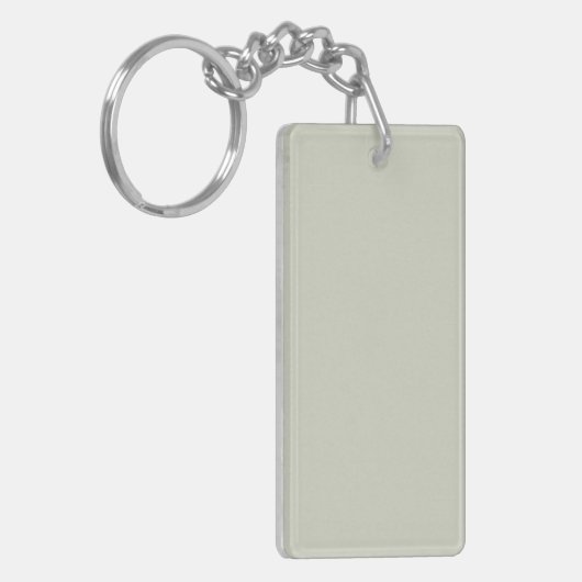 Witte kleur Solid Color Sleutelhanger (Voorkant Links)