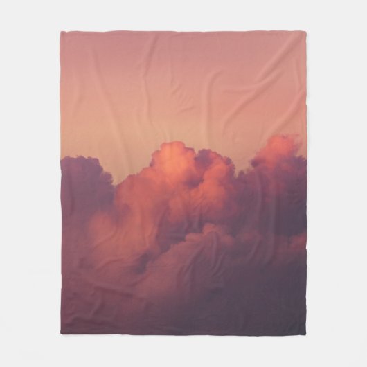 WITTE KLEUREN EN BLAUWE SKY FLEECE DEKEN (Voorkant)