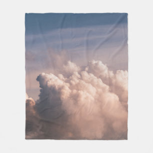 WITTE KLEUREN ONDER BLAUWE HUIDEN FLEECE DEKEN