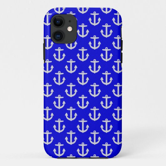 Witte kleuren op blauwe achtergrond Case-Mate iPhone case (Achterkant)