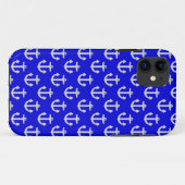 Witte kleuren op blauwe achtergrond Case-Mate iPhone case (Achterkant (horizontaal))