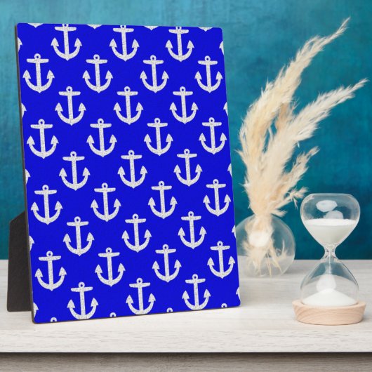 Witte kleuren op blauwe achtergrond fotoplaat (Zijkant)