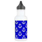 Witte kleuren op blauwe achtergrond waterfles  (Links)