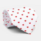 Witte kleuren rode kleur Stropdas ontwerp hitte (Opgerold)