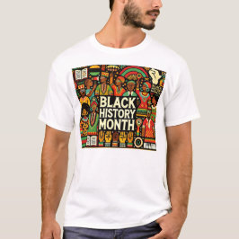 Witte kleurrijke Afro Cultuur Graphics T-shirt
