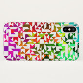 Witte kleurrijke geometrische patronen bevestigen Case-Mate iPhone case (Achterkant (horizontaal))