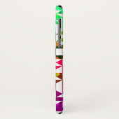 Witte kleurrijke geometrische patronen bevestigen Case-Mate iPhone case (Achterkant/links)