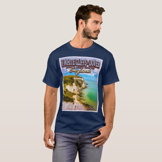 WITTE KLIFFEN VAN DOVER - DOVER KENT ENGLAND T-SHIRT (Voorkant volledig)