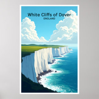 Witte Kliffen van Dover Engeland Reisposter Poster