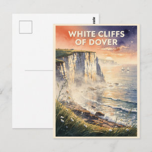Witte Kliffen van Dover Engeland Vintage Briefkaart