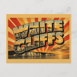 Witte Kliffen van Dover Engeland Vintage Reis Kuns Briefkaart