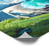 Witte kliffen van Dover Engeland Vintage Travel Poster (Hoek)