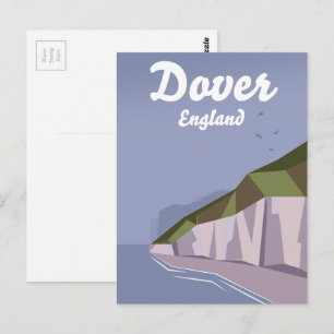 Witte kliffen van Dover-reisposter Briefkaart
