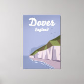Witte kliffen van Dover-reisposter Canvas Afdruk (Voorkant)