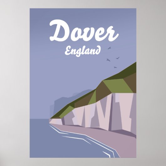 Witte kliffen van Dover-reisposter Poster (Voorkant)