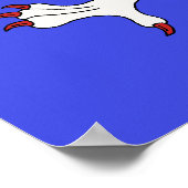 Witte Klimmende Draak Poster (Hoek)