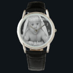 Witte klok gezicht Gepersonaliseerde foto One Of A Horloge<br><div class="desc">witte klok gezicht ideaal voor donkerdere foto's - individuele polshorloge .. vele stijlen en kleuren om uit te kiezen .. personaliseren met uw eigen afbeelding / foto om het van u te maken .. met cijfers .. horloges van Ricaso</div>
