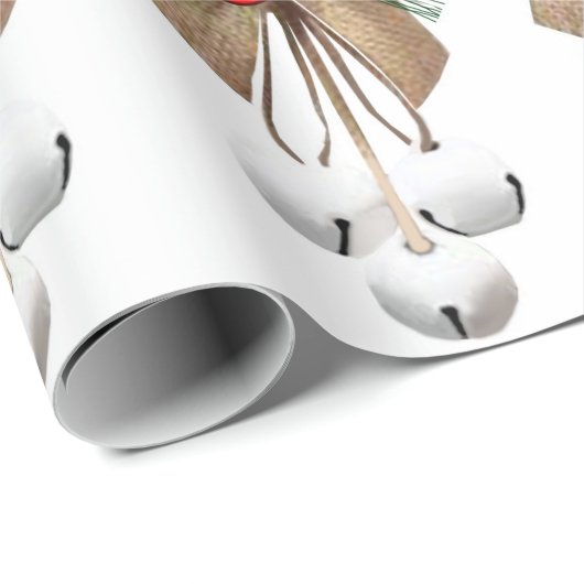 Witte klokken en Holly inpakpapier (Rol Hoek)