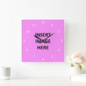 Witte kloknummers Aangepaste Sjabloon maakt je eig Vierkante Klok (Huis)