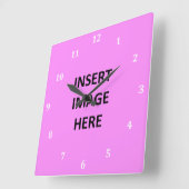 Witte kloknummers Aangepaste Sjabloon maakt je eig Vierkante Klok (Hoek)