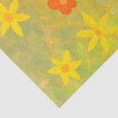 Witte knollen op een bloemveld tissuepapier (Detail)