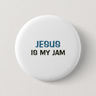 Witte knoop - Jezus is mijn jam Ronde Button 5,7 Cm