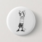 Witte knop Boxer Ronde Button 5,7 Cm (Voorkant)