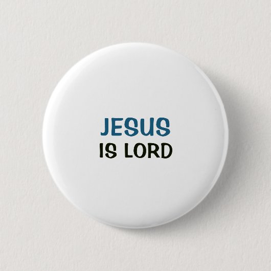 Witte knop - Jezus is Heer Ronde Button 5,7 Cm (Voorkant)