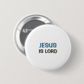 Witte knop - Jezus is Heer Ronde Button 5,7 Cm (Voorkant /achterkant)