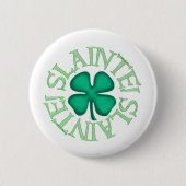 Witte knop Slainte Ronde Button 5,7 Cm (Voorkant)