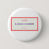 Witte knop voor Kamala Harris Ronde Button 5,7 Cm (Voorkant)