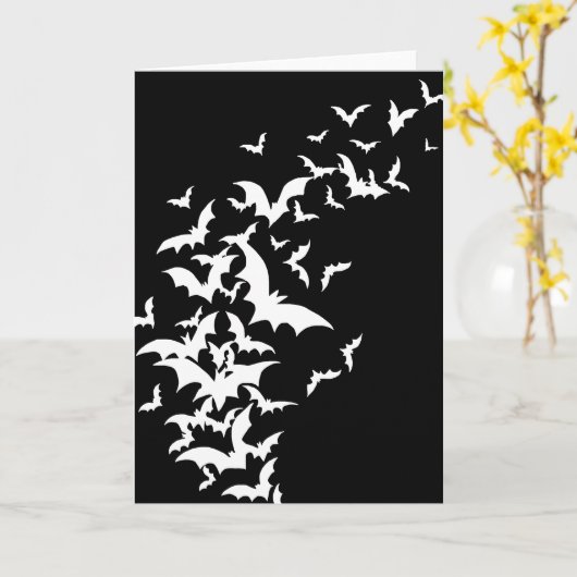 Witte Knuppels op Zwarte Kaart (Gele Bloem)