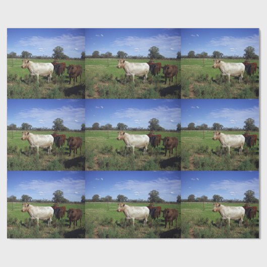 Witte Koe en zijn kudde, Cadeaupapier (Vlak)